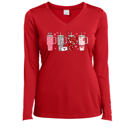 Retro Cup Obsession Red Long sleeved shirt